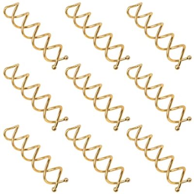 10 pcs Spiral Bobby Hair Pins Gold Hair Screws Hair Twister Alloy Hair 