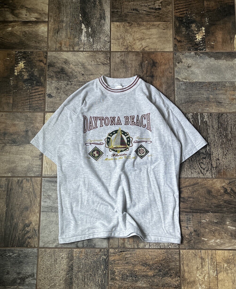 T-shirt Vintage Daytona Beach Florida 'Feel The Thunder' - Taille L Homme (occasion Bon état)