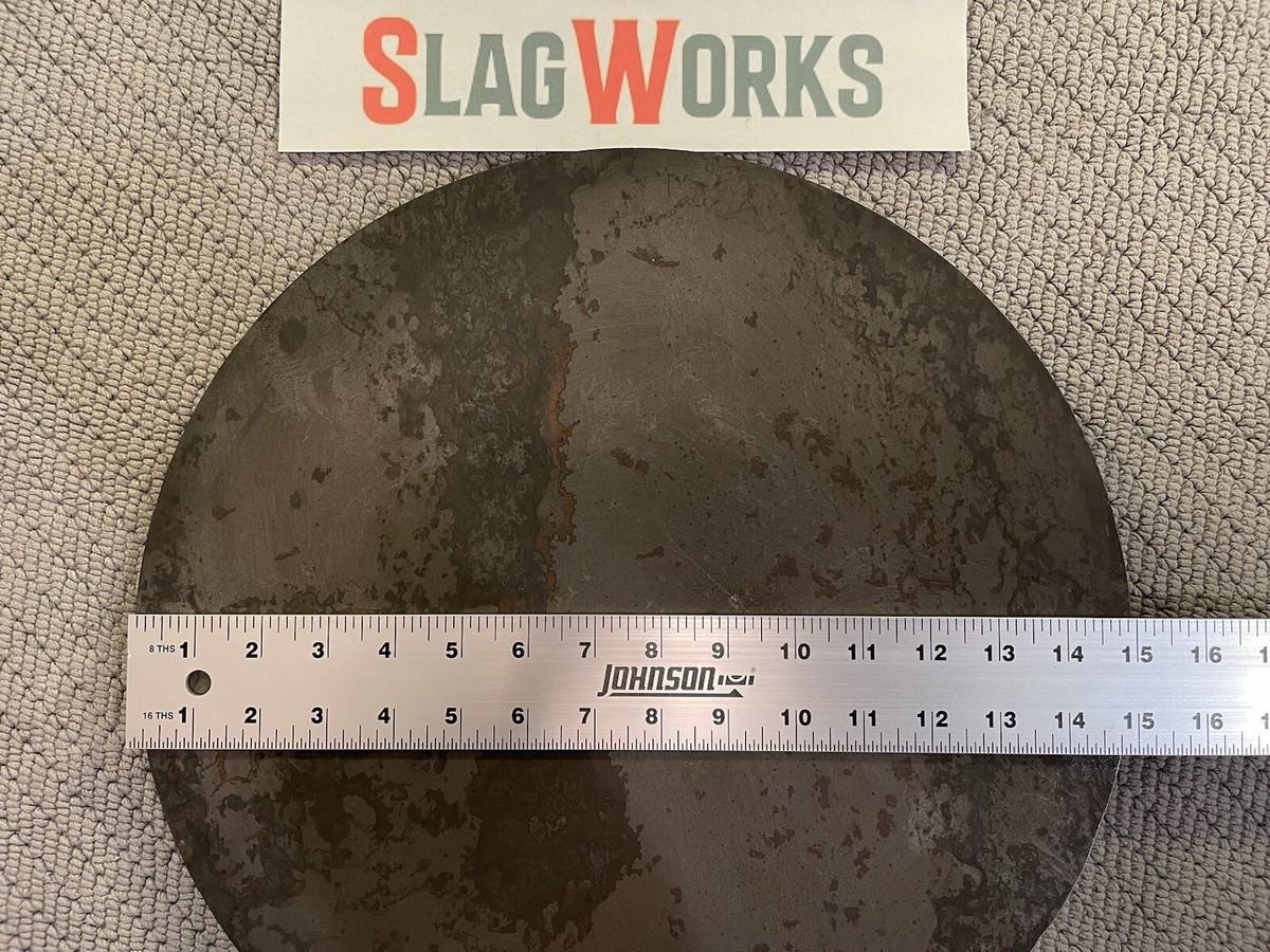 15 inch disc 1/4 inch thick steel plate 1/4”x15” disc A36 Hot Roll
