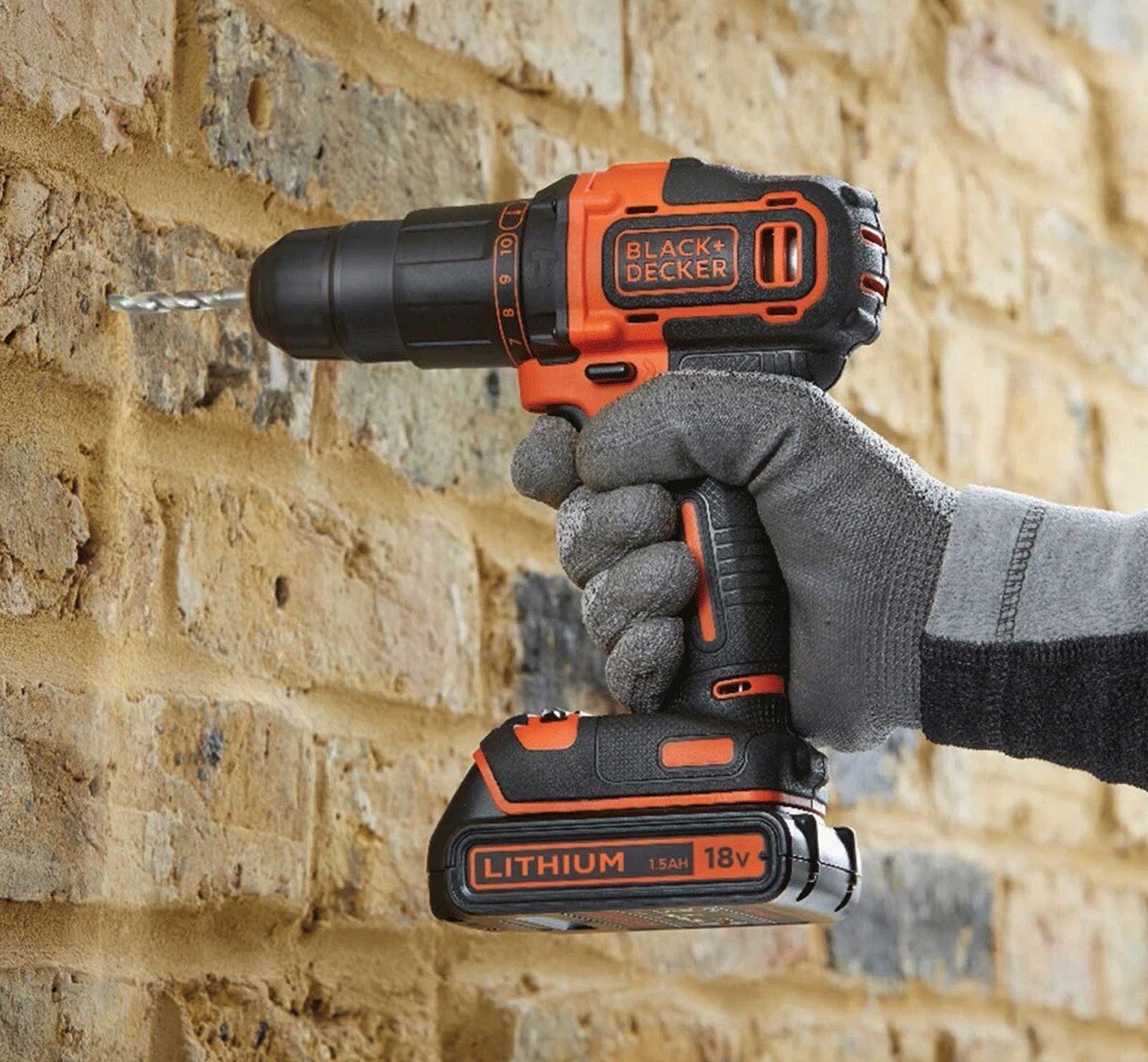 Black and Decker BCK25S2S 18v Cordless Combi Drill and Impact Driver