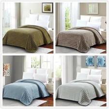 Weighted Fleece Blanket Large Sofa Throw with Sherpa Backing Faux Fur Mink Soft