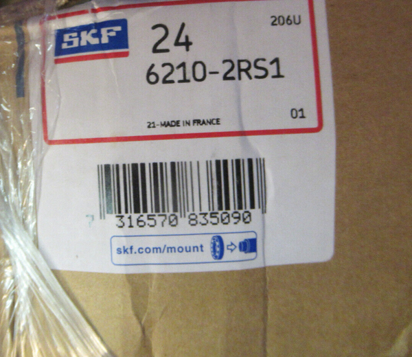 24 Stk. Skf Explorer 6210-2RS1 Rillenkugellager 50X90X20 Mm 6210 2RS1 Kugellager-image