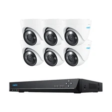 Reolink 4K PoE Security Camera System Outdoor 8CH 2TB NVR with Dome Cam RLC-833A