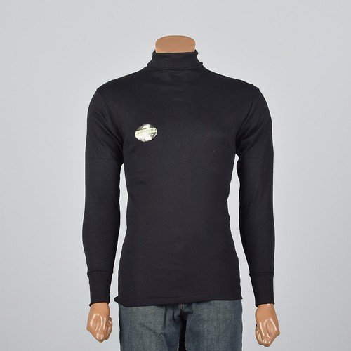 Medium 1960s Mens Tight Black Loopwheel 