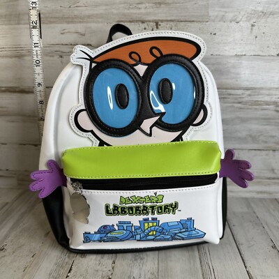Dexter’s Laboratory Mini Backpack Bag Cartoon Network New With Tags Black White Dexter main image 2