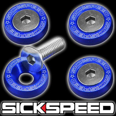 Aluminum Dress Up Washer Bolts 20-Piece Engine Bay Dress Up Kit - Aluminum Washer &amp; Bolt Set In Red/Blue/Black Aluminum Washer Bolt Dress Up Kit For Car Customization