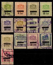 Germany Bavaria court revenues 1948 up to 50 RM Stempelmarken fiscal