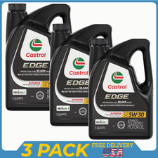 Castrol Edge High Mileage 5w-30 Full Synthetic Oil 5qt 3 Pack Free Delivery