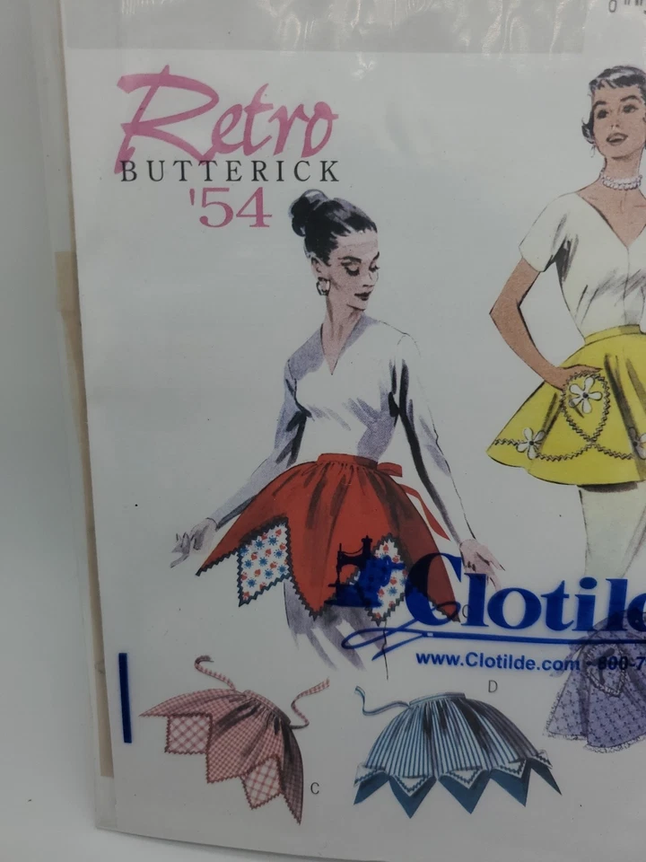 Butterick Sewing Pattern Aprons Small Medium Large Miss Precut 5434 Retro - Image 2 of 4