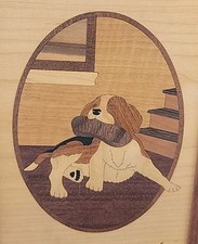 NELSON HUDSON RIVER INLAY "Beagle With Shoe" 9 Different Woods 4 Diff Countries
