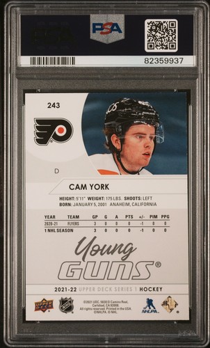 2021-2022 Upper Deck Cam York #243 PSA 10 - Picture 2 of 2