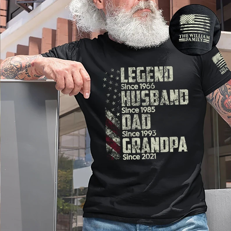 Personalized Legend Husband Dad Grandpa, Custom Father's Day Shirt With Nick