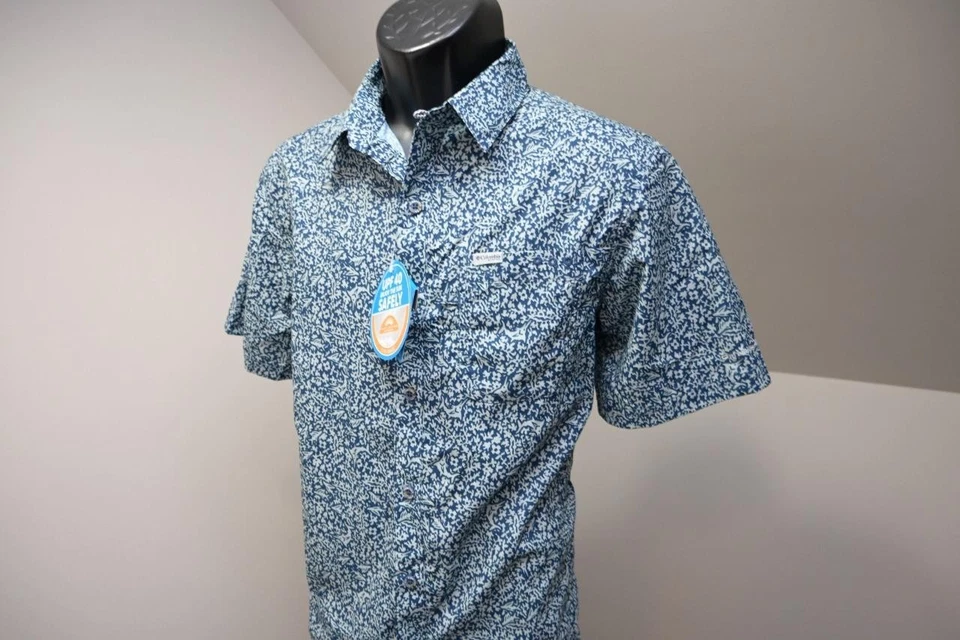 Camisa de pesca Columbia ventilada PFG floral omni-sombra camisa de campamento para hombre pequeña nueva con etiquetas Foto 3 de 4