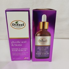 2 Difeel Glycolic Acid Biotin STIMULATING Pro-Growth Hair Serum 1.65 floz NEW