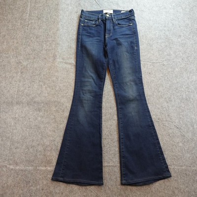 Frame Jeans Womens 24 Forever Karlie Palisade Blue Denim Flare