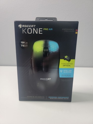 Roccat Kone Pro Air Wireless Gaming Mouse – 19K DPI – Black RGB - Picture 1 of 5