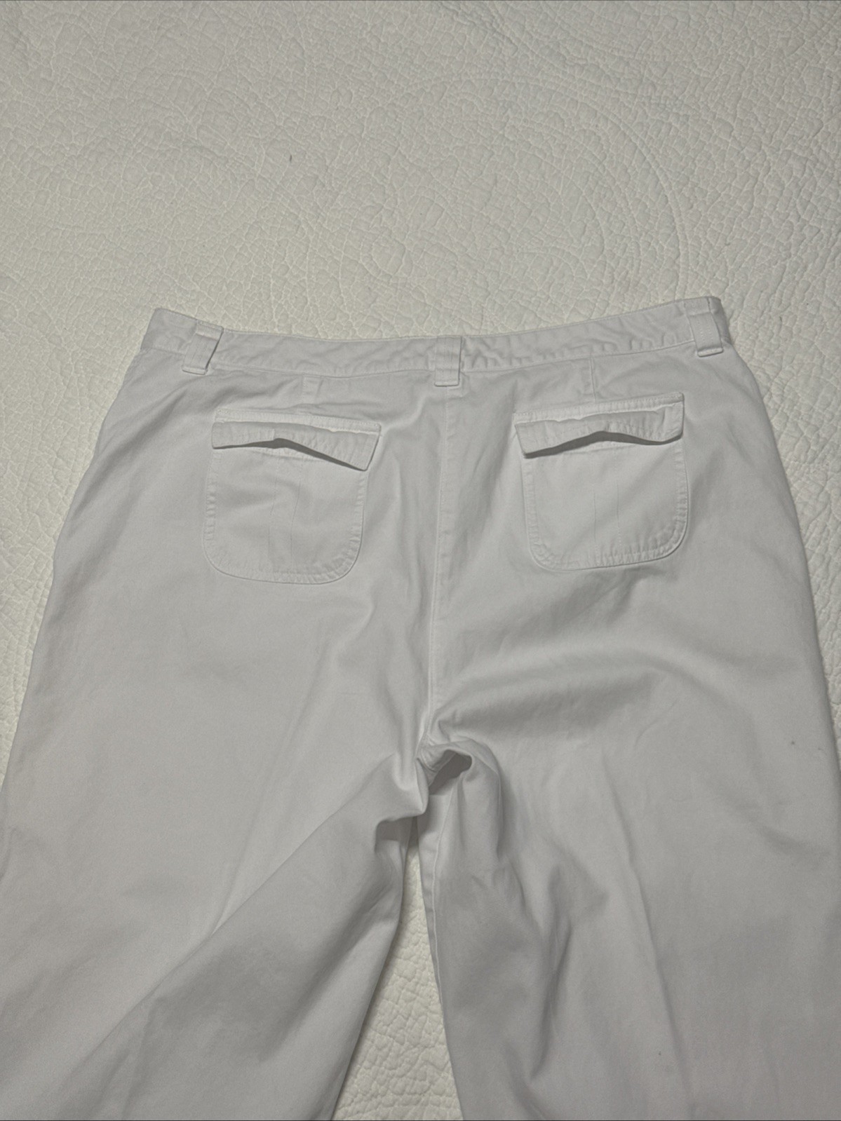 Talbots White Pleated Pants Button Zip Pockets So… - image 12