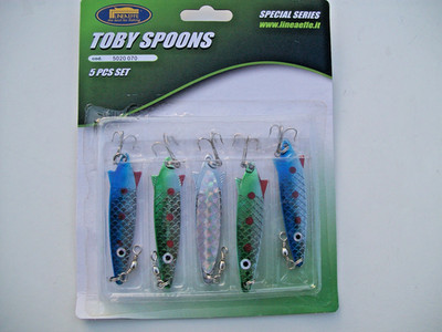 5 x Lineaeffe ''Special Series'' Toby Spoon Lures. 12g. For Pike Zander Perch Bass