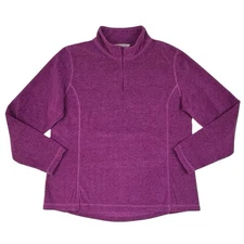 Gander Mountain Guide Series Polartec Fleece Womens XL Purple Pullover 1/4 Zip