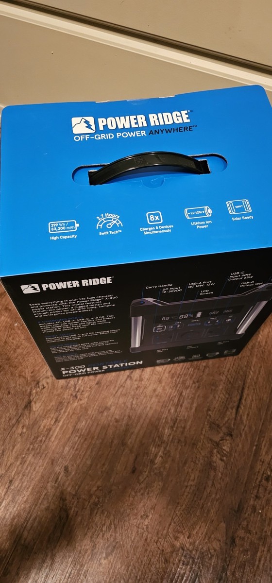 POWER RIDGE X-300 POWER STATION PORTABLE 296WH LITHIUM-ION BATTERY