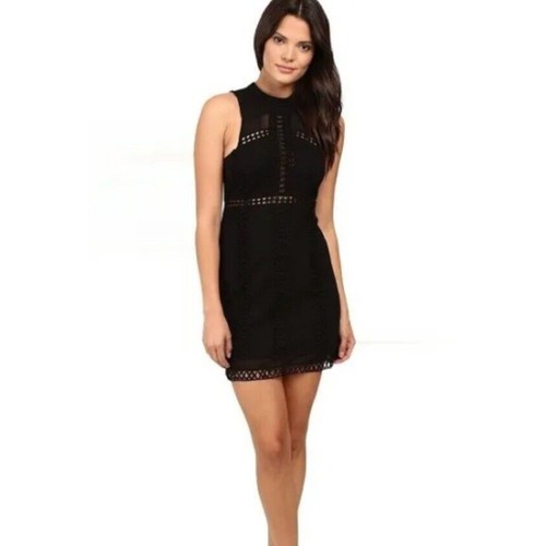 Womens Free People Sky Scraper Dress Black Mini Sz XS B7
