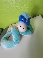 Animal Toy Blue Rattle Snake Plush Vintage Stuffed Plushie VTG