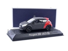 Norev Peugeot 208 Gti 30Th 14 Matte Black/Red 1/43 Scale Model 472821_