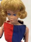 Vintage 1963 Mattel Midge Doll Blonde Original Hair Red Blue Dress