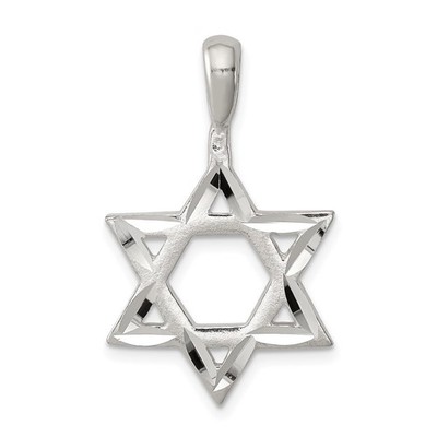 Sterling Silber Davidstern Anhänger Halskette Herren Damen Himmlisch