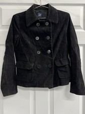 Vintage Gap Wide Corduroy Black Jacket - Size Small - GUC