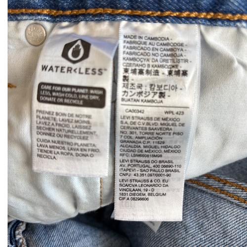 Levi's 501 Original Fit Jean Denim Shorts Women's Size 30 High-Rise Distressed - Picture 7 of 12
