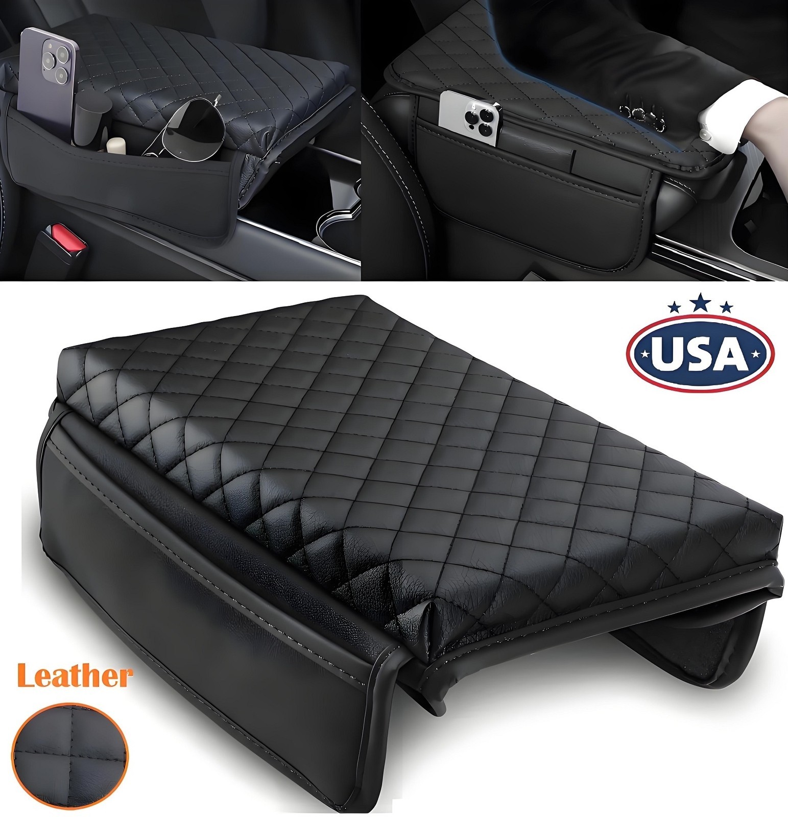 Car Accessories Auto Armrest Cushion Cover Center Console Box Pad ...