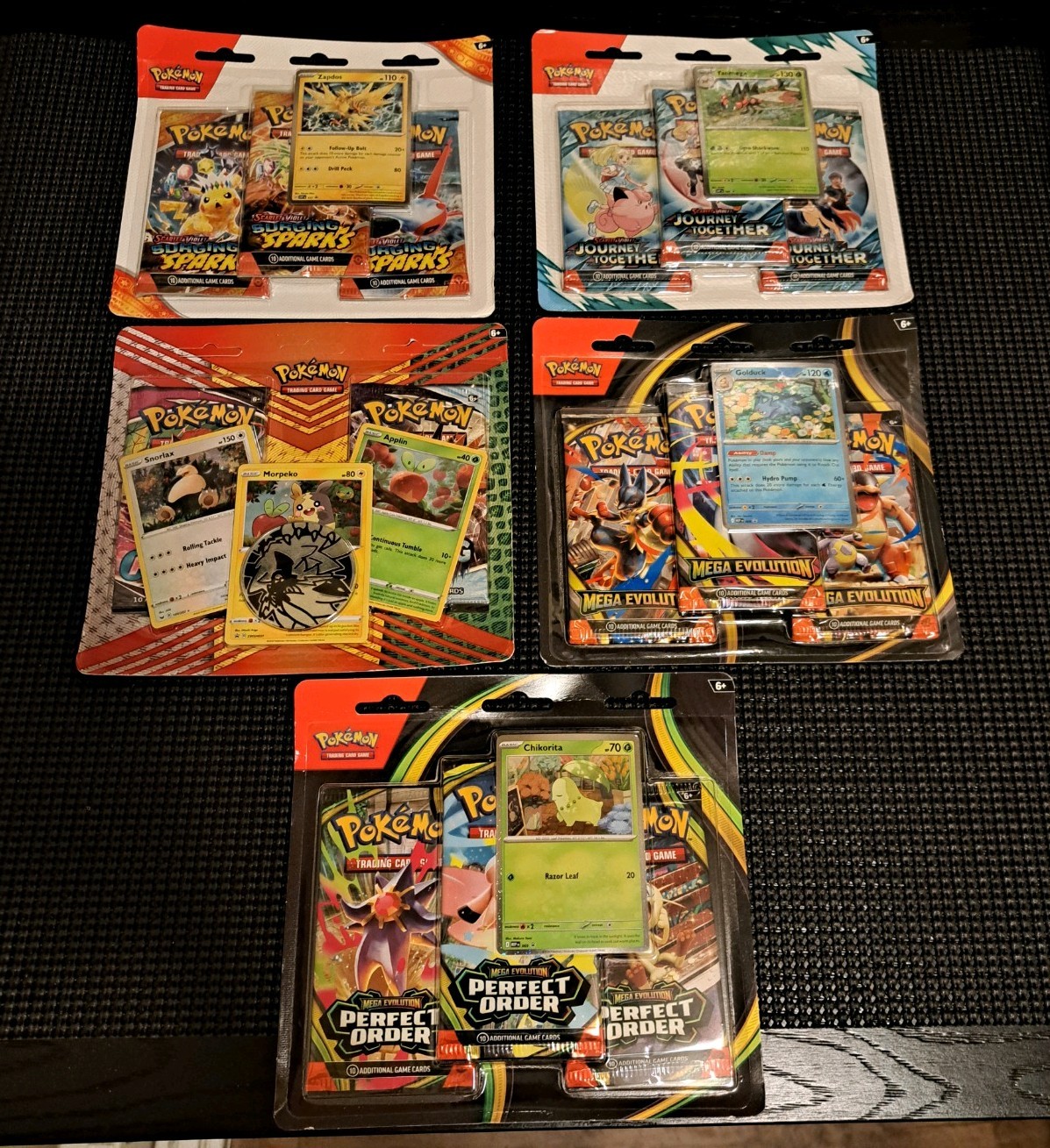 Pokémon TCG Blister Pack Mixed lof of 5 Brand New Sealed 