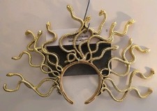 Medusa Extra Small Snake Headband For 14 Goldtone Costume
