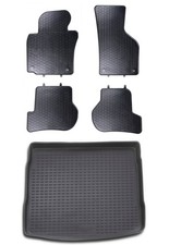 Gummi Fußmatten Kofferraumwanne Set für VW Golf 5 Limo 2003-2009 V Gummimatten