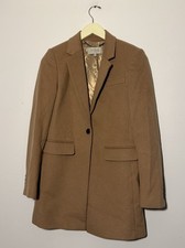Hobbs London Tia Coat Camel Wool Blend Tailored Jacket US 2 UK 6