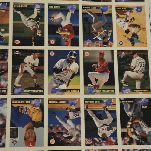 1996 Topps Baseball Uncut Sheet  With Players W. Joyner B.Larkin F.Mcgriff ECT - 第 12/14 張圖片