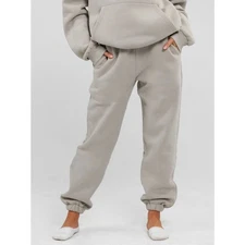 NWT SOLD OUT Comfrt Travel Essentials Sweatpants.  Stone Color.  Retails $70