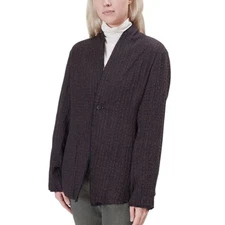 Pas de Calais Watermark Herringbone Jacket in Brown 38