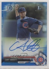 2017 Bowman Draft Chrome Pick Blue Refractor 54/150 Cory Abbott #CDA-CA Auto 0c6