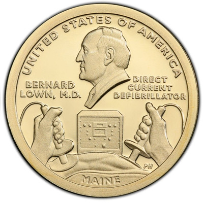2024-S Proof Direct Current Defibrillator Maine Innovation Dollar 1$