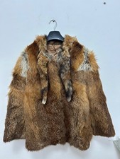 Real Natural Vintage Red Fox Fur Jacket With Fox Teils