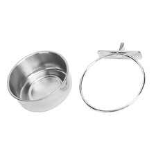 4 Pieces Food Cup Stainless Steel Bird Food Fruit Holder Foraging
