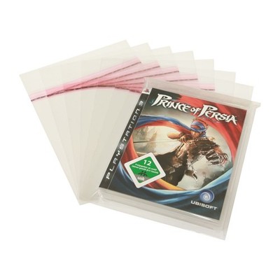 100 St. Schutzhüllen für Playstation 3 Box verschließbar mit Klappe glasklar