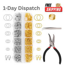 1200 Pcs Jump Rings for Jewelry Making Supplies Kit with Pliers Tools