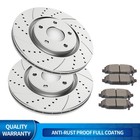 Front Slotted Discs Rotors Brake Pads for Dodge Grand Caravan Town & Country C/V