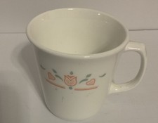 Corningware Dutch Lattice Tulips And Hearts Mug Coffee Tea Made In USA