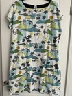 Weird Fish Jersey Dress Size 18 tropical Print Pockets logo