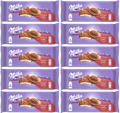 10 MILKA CHOCO JAFFA Cookie Packs with Raspberry Jelly Filling 147g 5.2oz