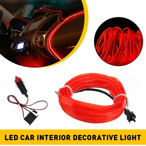 2M Led Car Interior Decorative Atmosphere Strip Wire Lamp Light Accessories Us P (For: More than one vehicle)